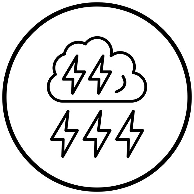 Estilo del icono de la tormenta