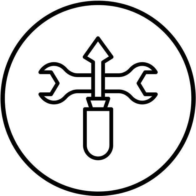 Estilo del icono del tornillo del disco duro de diseño vectorial