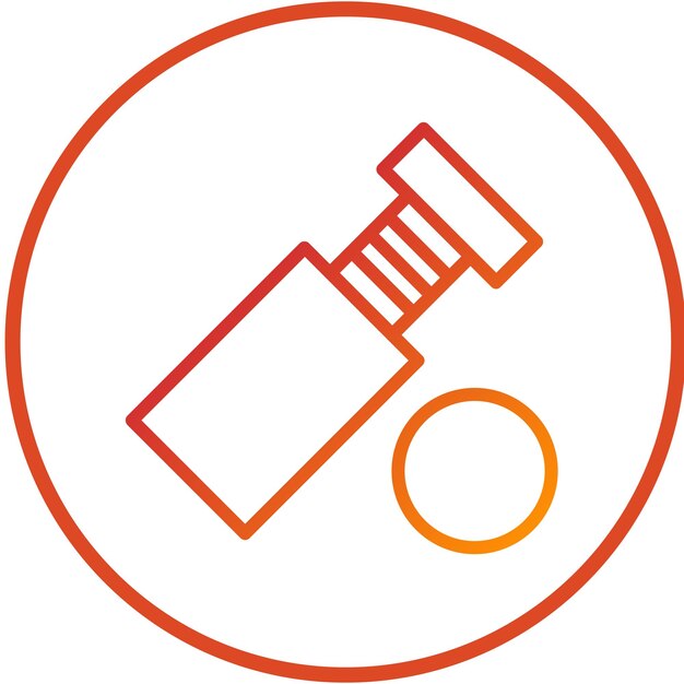 Estilo del icono del tornillo de diseño vectorial