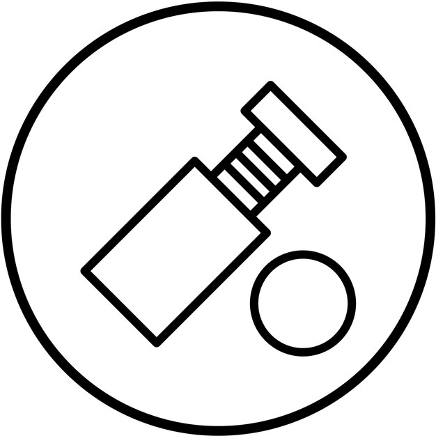 Estilo del icono del tornillo de diseño vectorial