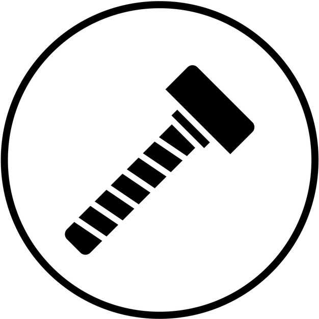 Estilo del icono del tornillo de diseño vectorial