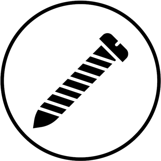 Estilo del icono del tornillo del soporte de diseño vectorial