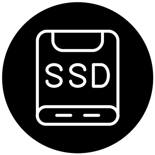 Estilo del icono del tornillo del SSD de diseño vectorial