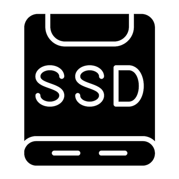 Estilo del icono del tornillo del SSD de diseño vectorial