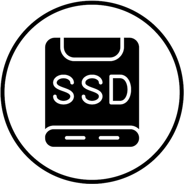 Estilo del icono del tornillo del SSD de diseño vectorial