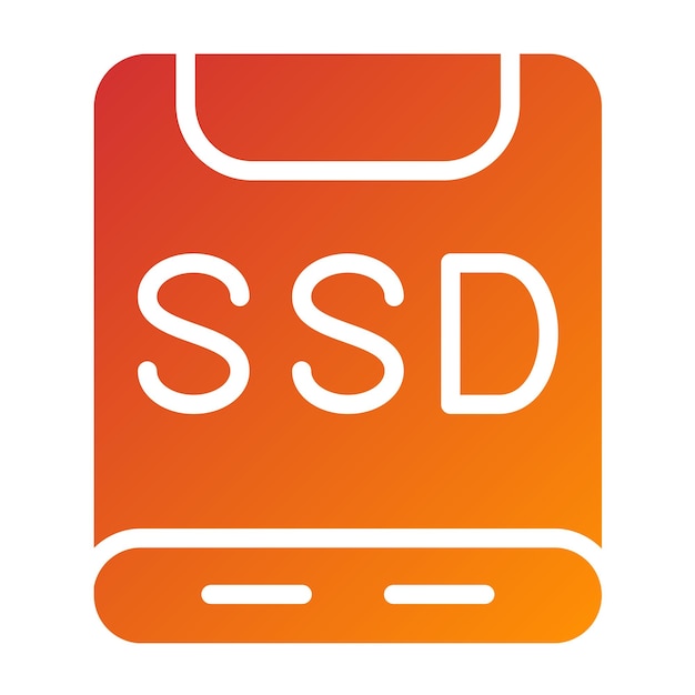 Estilo del icono del tornillo del SSD de diseño vectorial