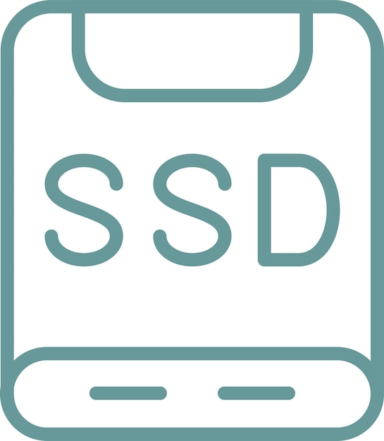 Estilo del icono del tornillo del SSD de diseño vectorial