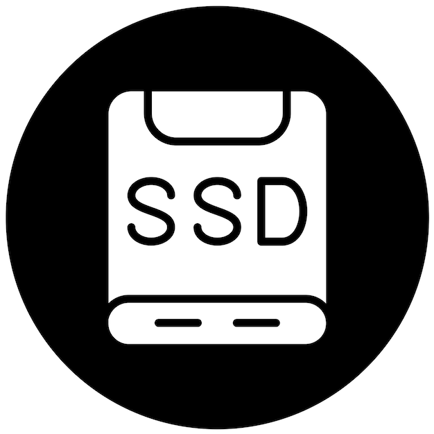 Estilo del icono del tornillo del SSD de diseño vectorial
