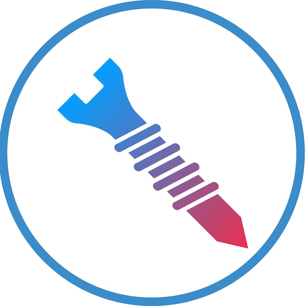 Estilo del icono de los tornillos de diseño vectorial