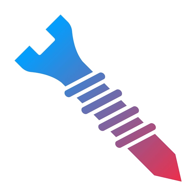 Estilo del icono de los tornillos de diseño vectorial