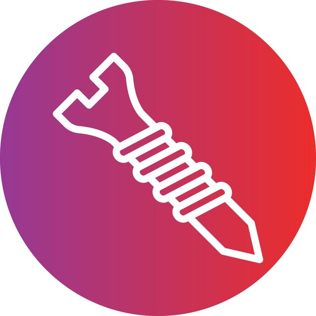 Estilo del icono de los tornillos de diseño vectorial
