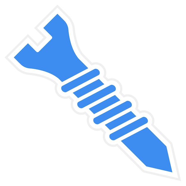 Estilo del icono de los tornillos de diseño vectorial