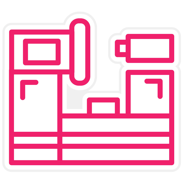 Estilo del icono del torno de diseño vectorial