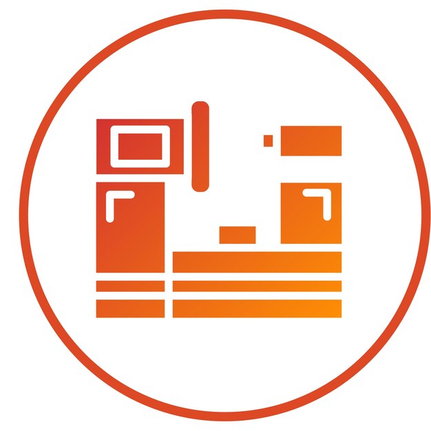 Estilo del icono del torno de diseño vectorial