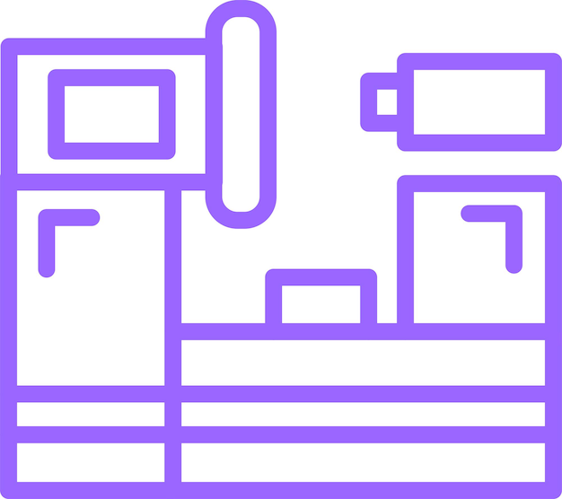 Estilo del icono del torno de diseño vectorial