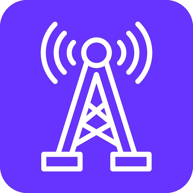 Estilo de icono de la torre de diseño vectorial
