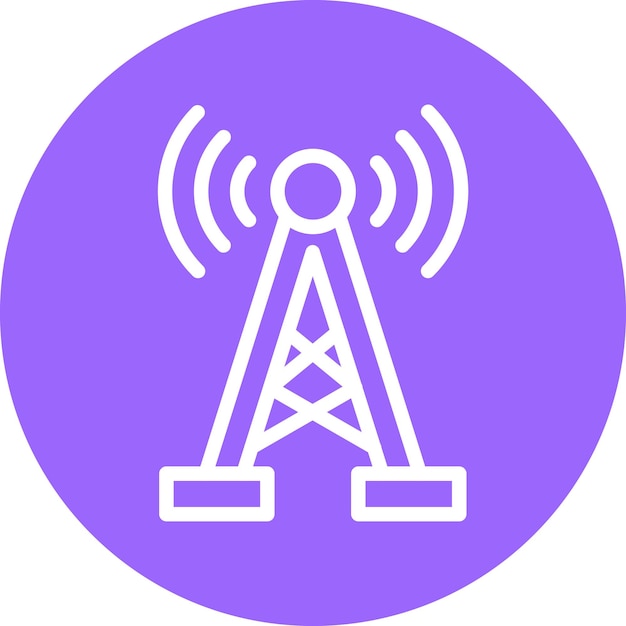 Estilo de icono de la torre de diseño vectorial