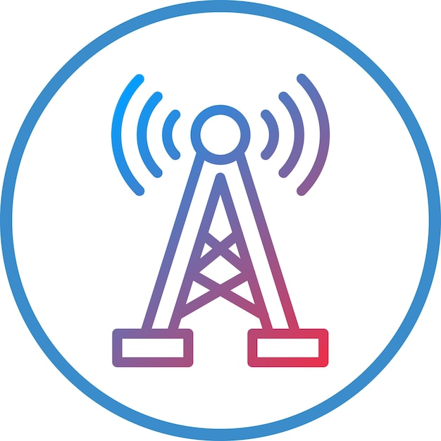 Estilo de icono de la torre de diseño vectorial