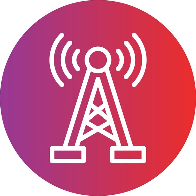 Estilo de icono de la torre de diseño vectorial