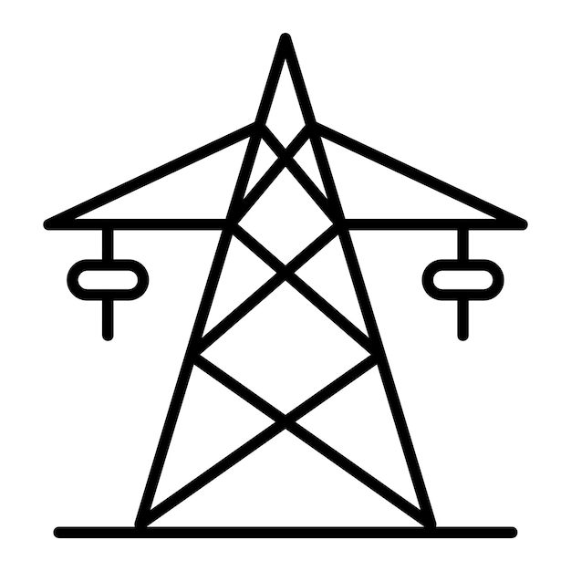 Estilo de icono de la torre de diseño vectorial