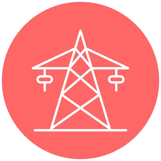 Estilo de icono de la torre de diseño vectorial