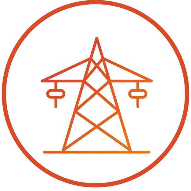Estilo de icono de la torre de diseño vectorial