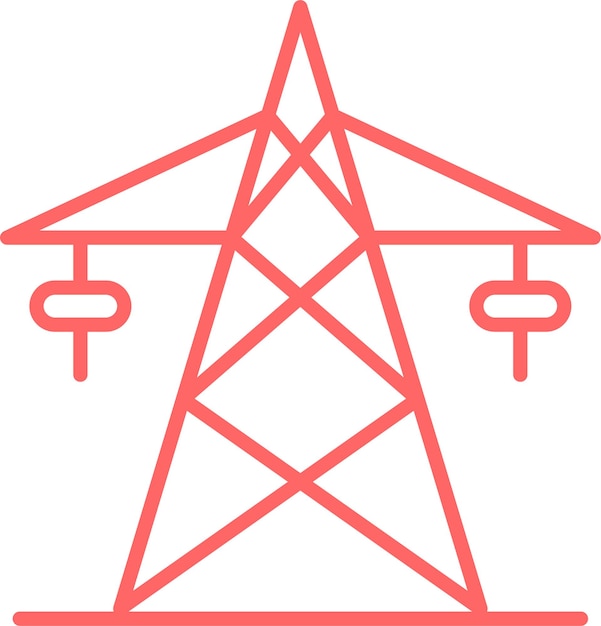 Estilo de icono de la torre de diseño vectorial