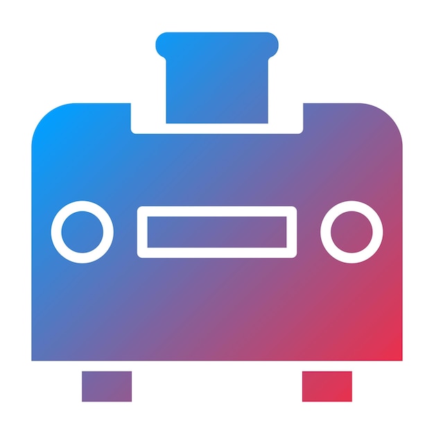 Estilo del icono de la tostadora de diseño vectorial