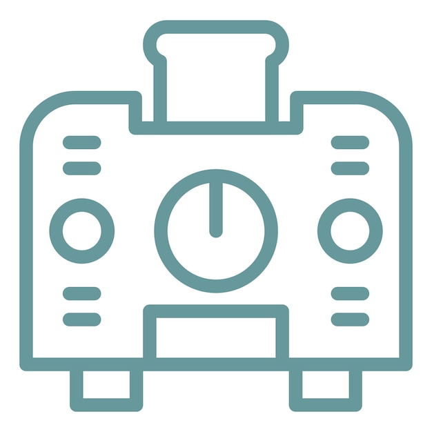Estilo del icono de la tostadora de diseño vectorial