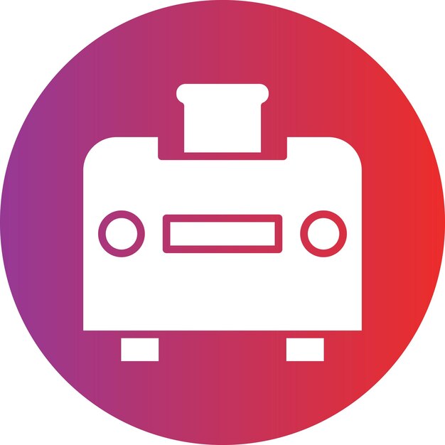 Estilo del icono de la tostadora de diseño vectorial