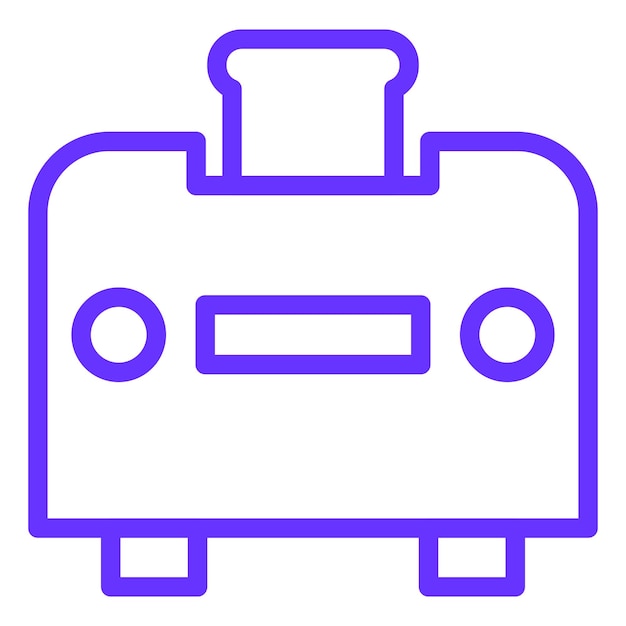 Estilo del icono de la tostadora de diseño vectorial