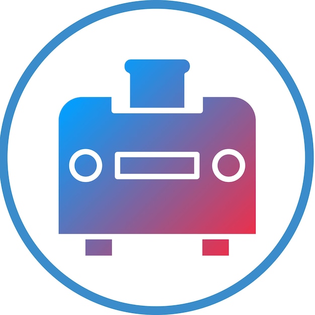 Estilo del icono de la tostadora de diseño vectorial