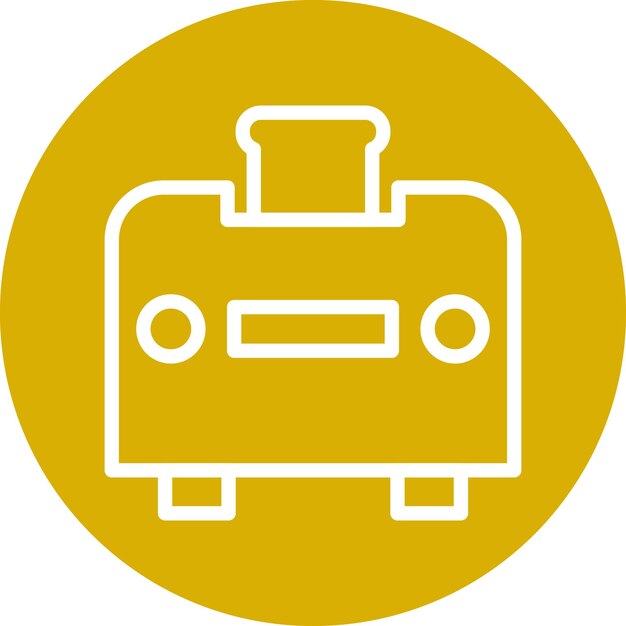 Estilo del icono de la tostadora de diseño vectorial