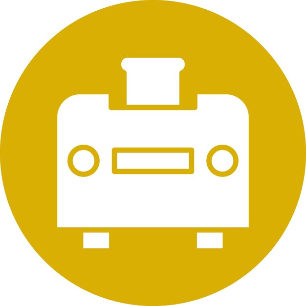 Estilo del icono de la tostadora de diseño vectorial