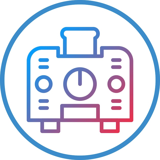 Estilo del icono de la tostadora de diseño vectorial