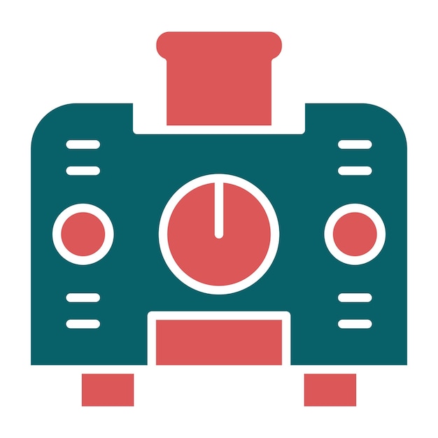 Estilo del icono de la tostadora de diseño vectorial