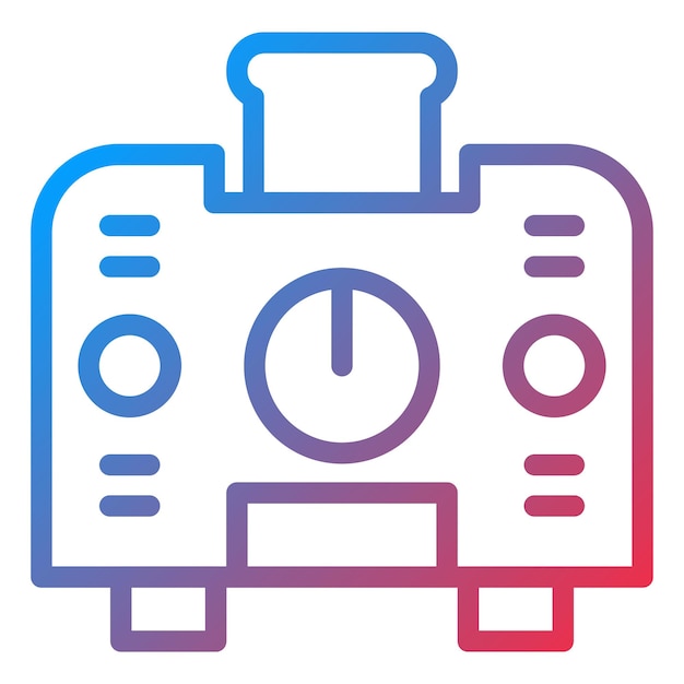 Estilo del icono de la tostadora de diseño vectorial