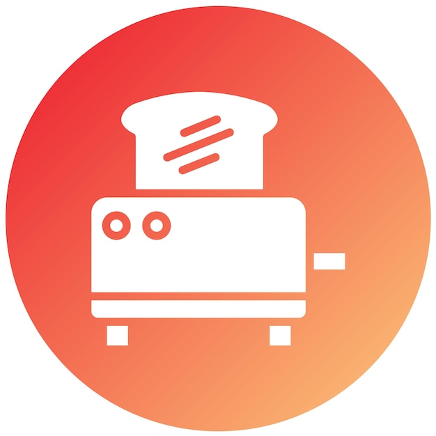 Estilo del icono de la tostadora de diseño vectorial