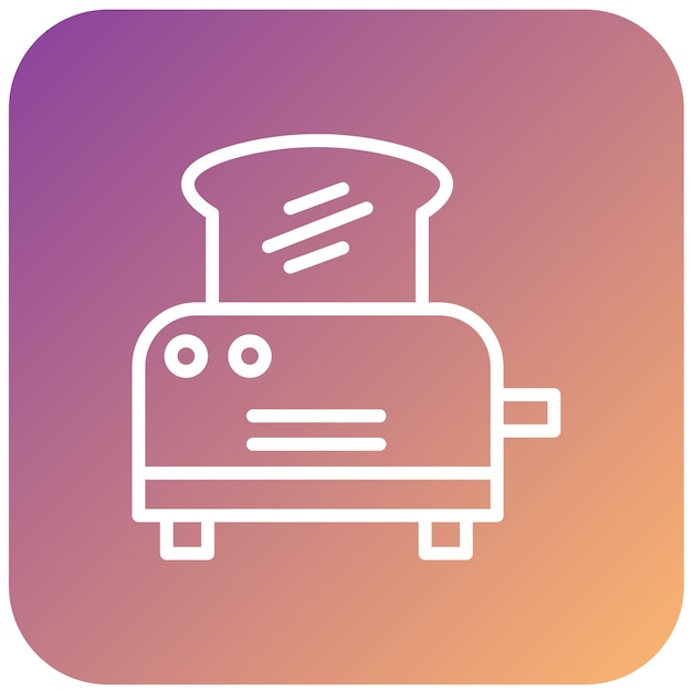 Estilo del icono de la tostadora de diseño vectorial