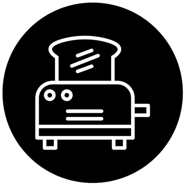 Estilo del icono de la tostadora de diseño vectorial