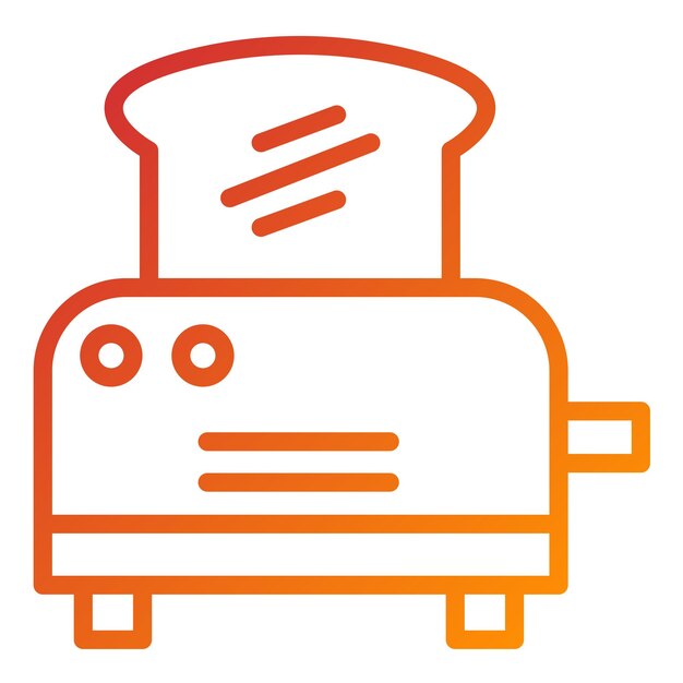 Estilo del icono de la tostadora de diseño vectorial