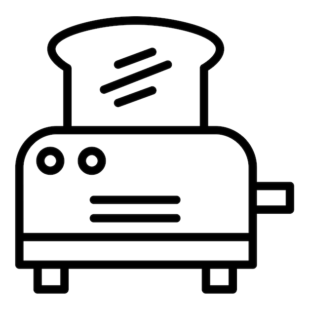 Estilo del icono de la tostadora de diseño vectorial