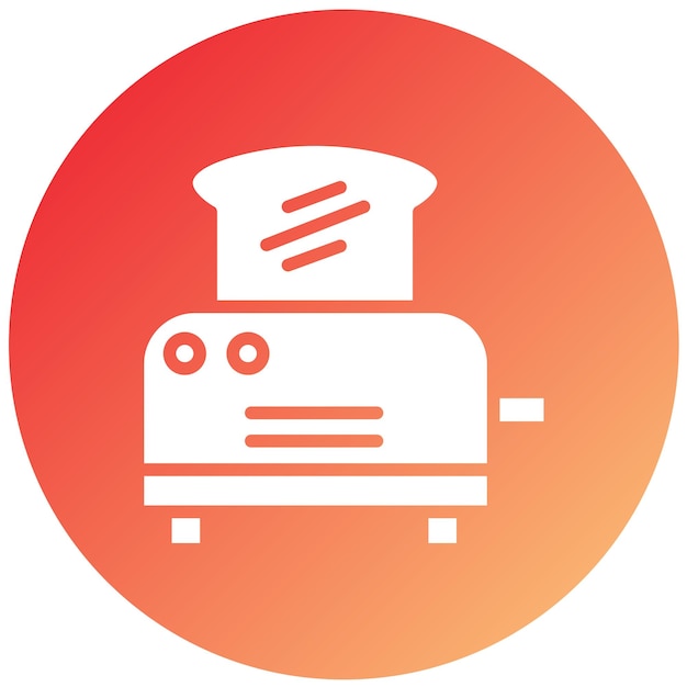 Estilo del icono de la tostadora de diseño vectorial