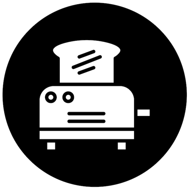 Estilo del icono de la tostadora de diseño vectorial