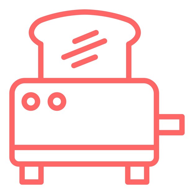 Estilo del icono de la tostadora de diseño vectorial