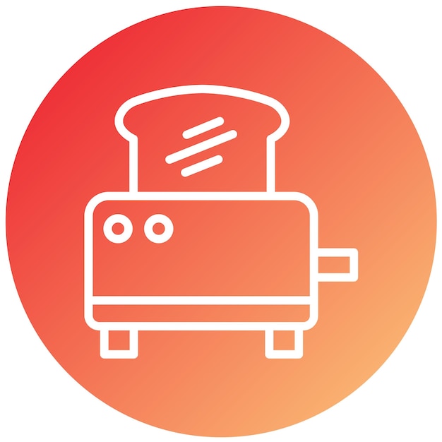 Estilo del icono de la tostadora de diseño vectorial