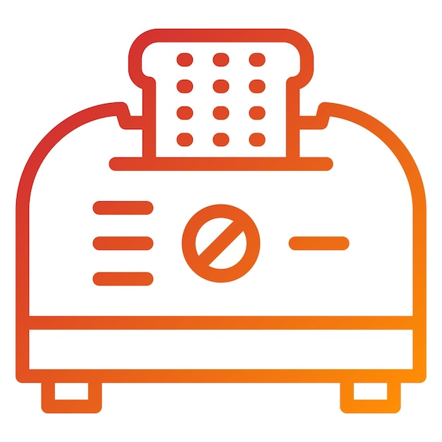 Estilo del icono de la tostadora de diseño vectorial
