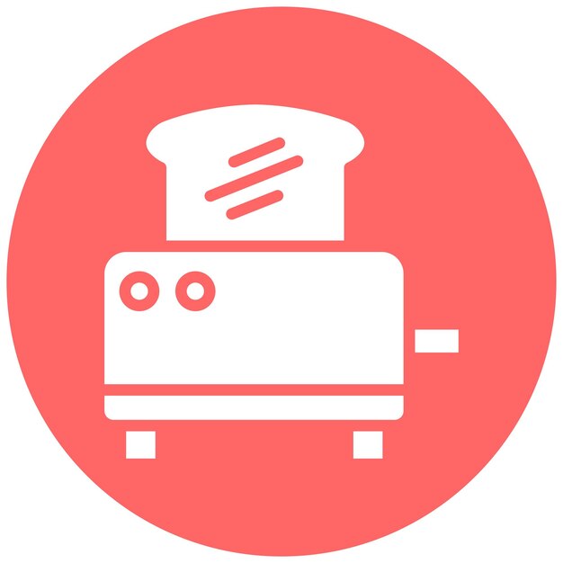 Estilo del icono de la tostadora de diseño vectorial