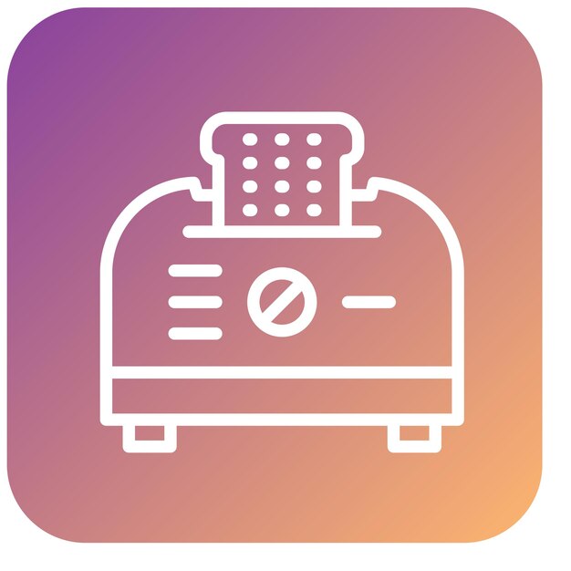 Estilo del icono de la tostadora de diseño vectorial