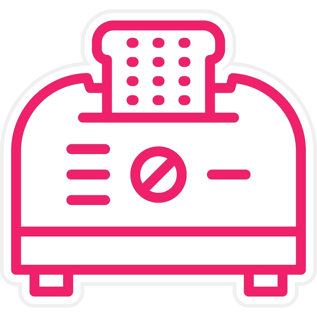 Estilo del icono de la tostadora de diseño vectorial